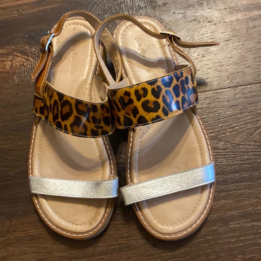 Elephantito Leopard Sandals Girls Size 4